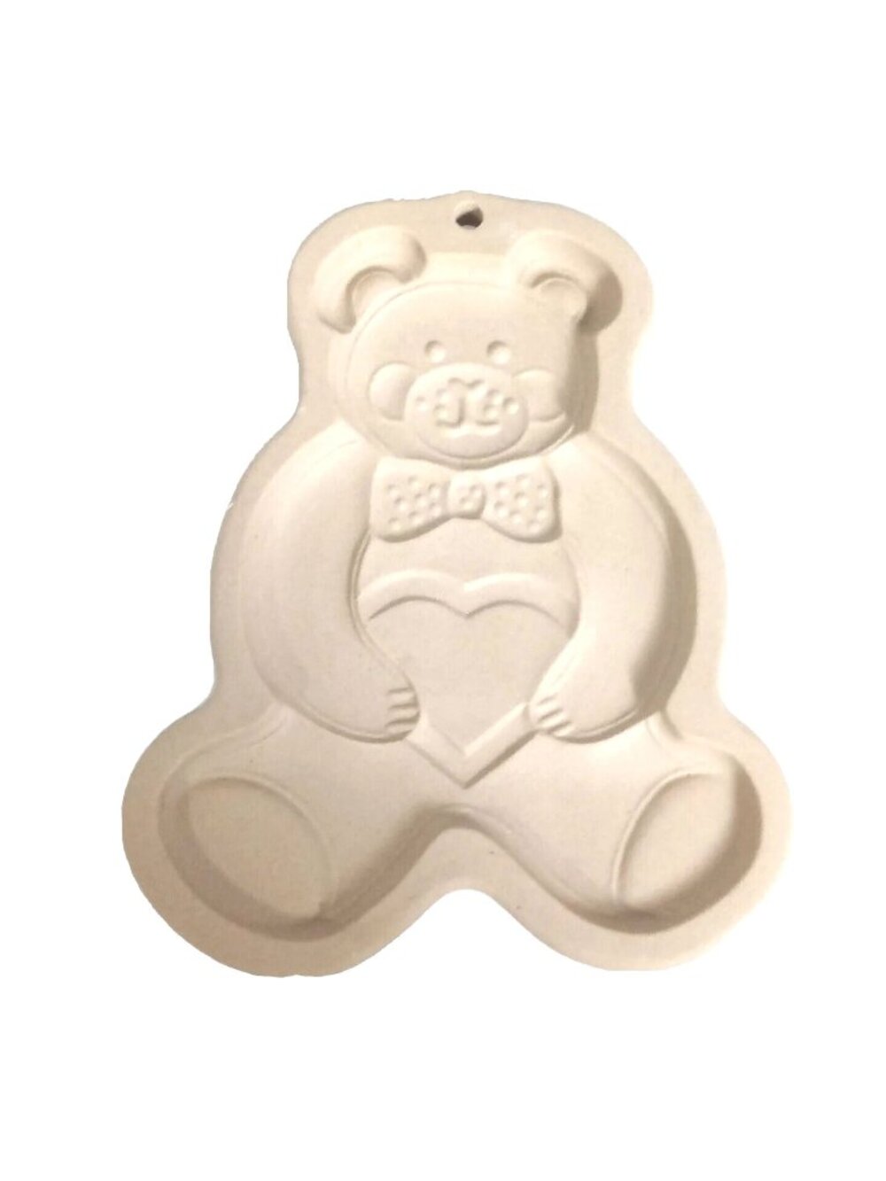 Pampered Chef Teddy Bear Cookie Mold Retired Vintage 90s Stoneware 5"